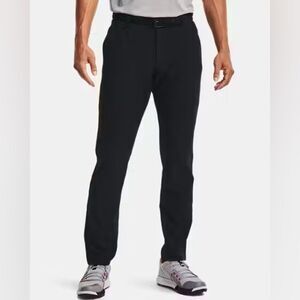 UNDER ARMOUR MENS BLACK STRAIGHT LEG GOLF PANTS 38x32 LIKE NEW